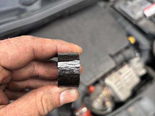 Damaged timing belt