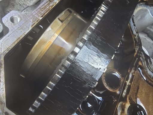 Old damaged wet belt